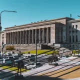Historic university building in Buenos Aires, Argentina with classic architecture captured in daylight.