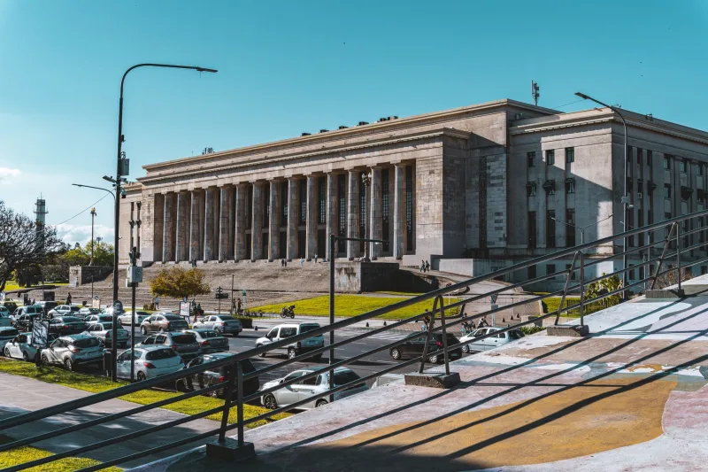 Historic university building in Buenos Aires, Argentina with classic architecture captured in daylight.
