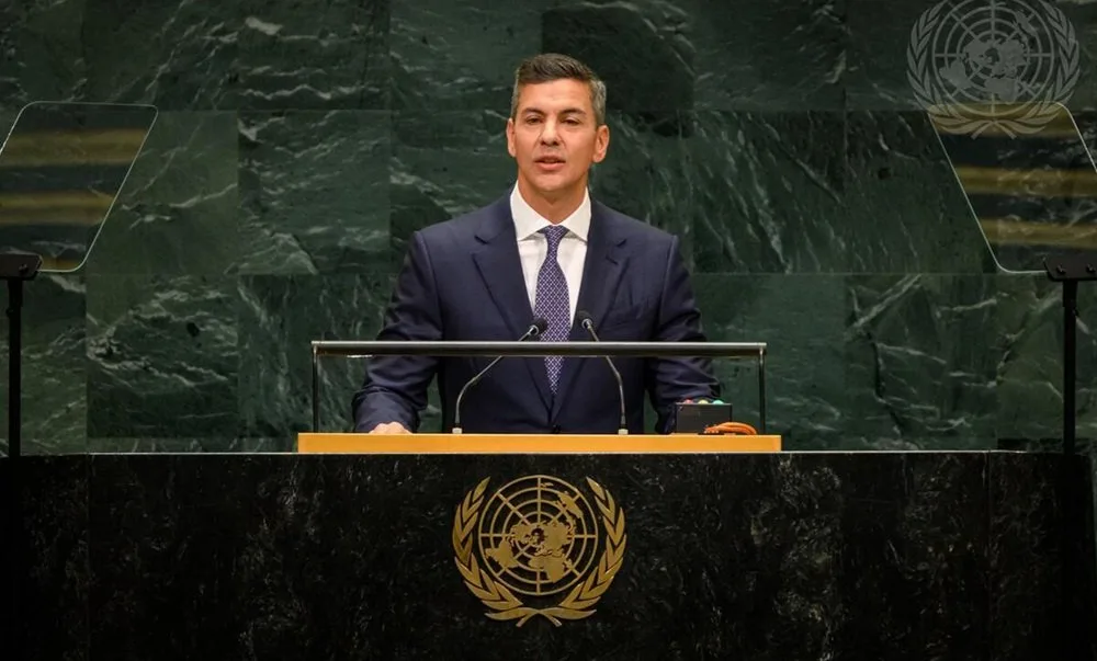 Santiago Peña abogó en la ONU por elecciones libres en Venezuela
