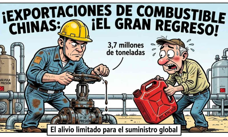 China autoriza en octubre la exportación de gasolina, diésel y jet