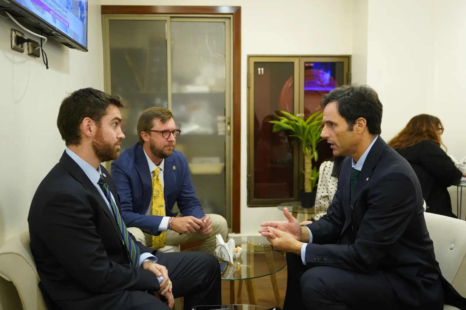 Luis Silva, José Antonio Kast Adriasola y Luis Sánchez