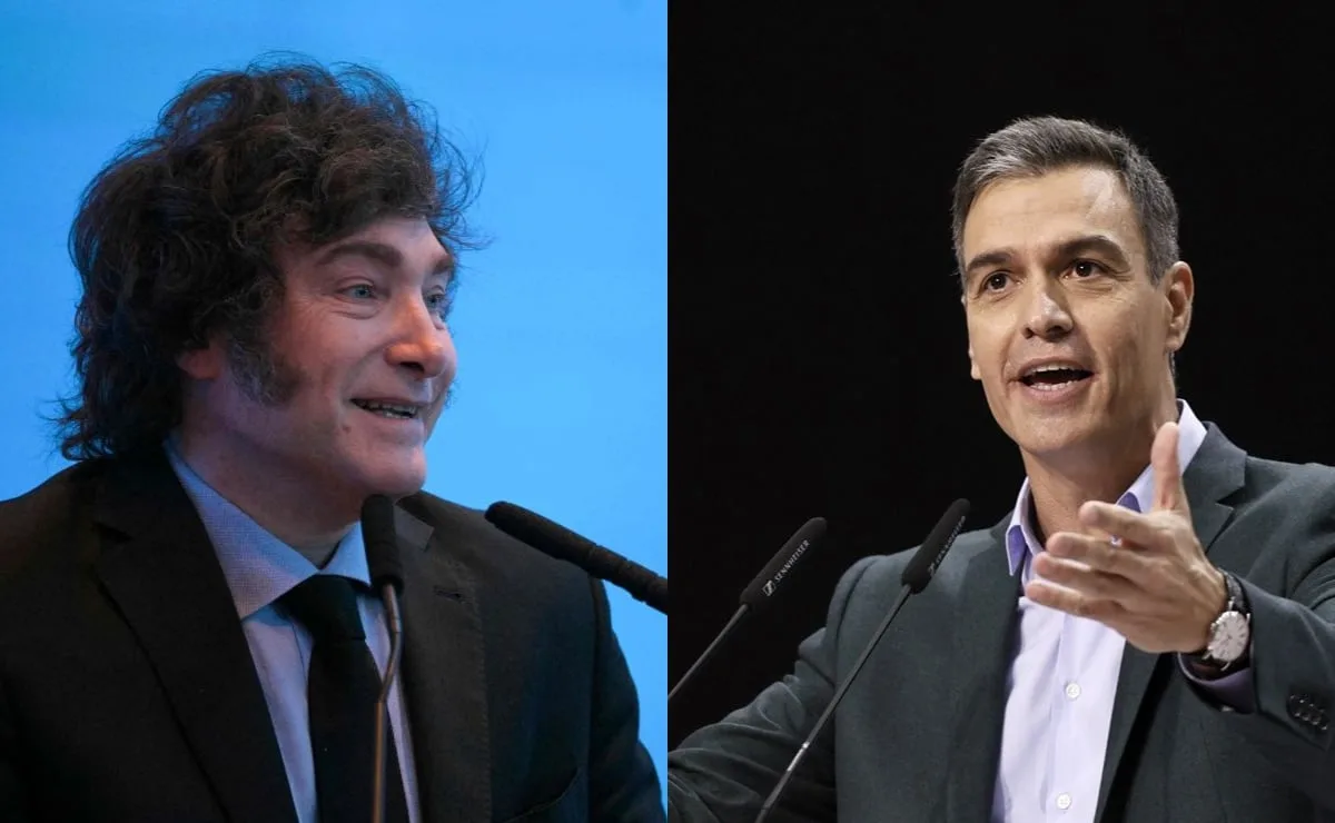 Milei arremete contra Sánchez durante la campaña española