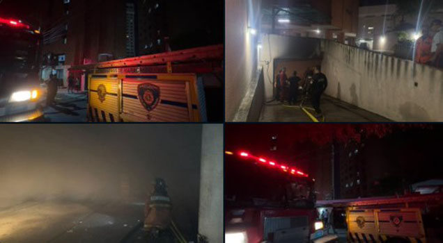 Explosión de una camioneta produjo incendio en edificio de Maracaibo