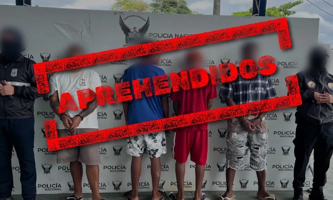 Cuatro detenidos en Esmeraldas por presunto doble homicidio en Muisne