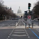 Vista del Capitolio de Estados Unidos desde la avenida Pensilvania, en Washington D. C.