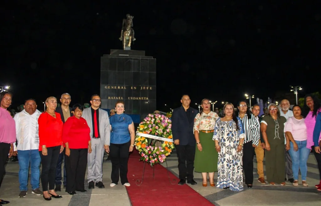 Maracaibo rindió honores a Urdaneta con ofrenda y desfile