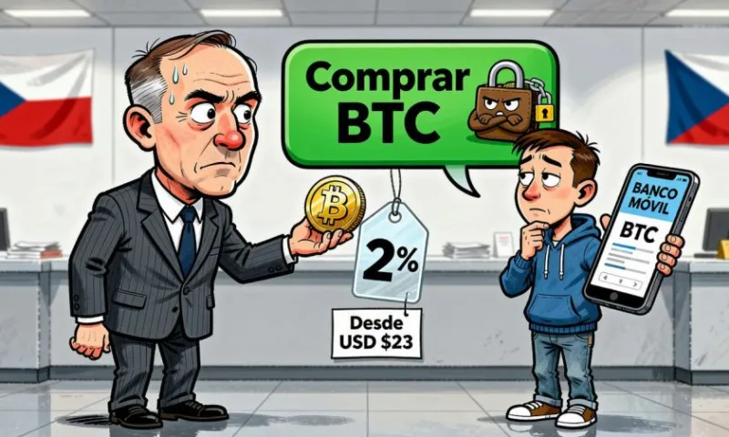 Banco checo activa compra de Bitcoin desde su app móvil