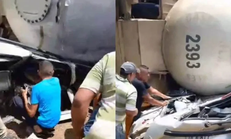 Camión de gas causa choque mortal en Zaraza-Tucupido