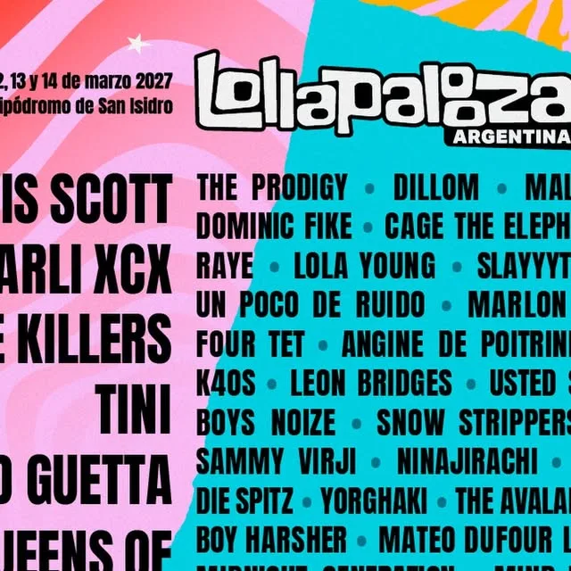 Publicación de Instagram de Lollapalooza Argentina