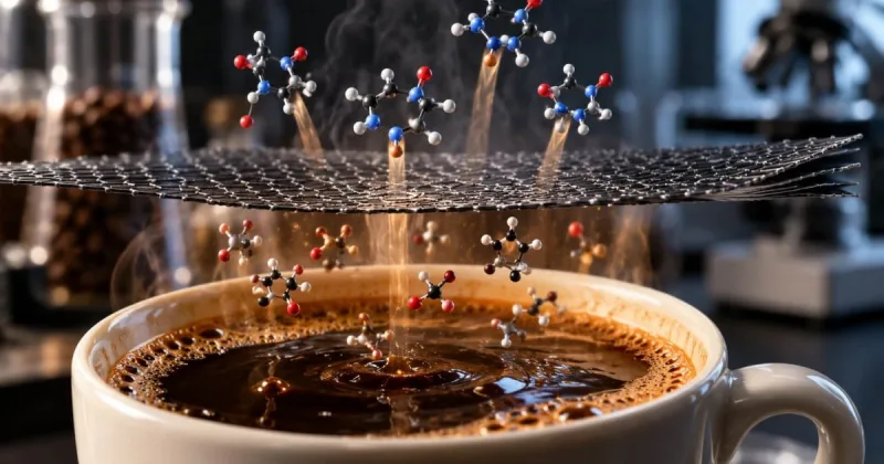 Filtro de grafeno reduce un 47% la cafeína en café ya preparado