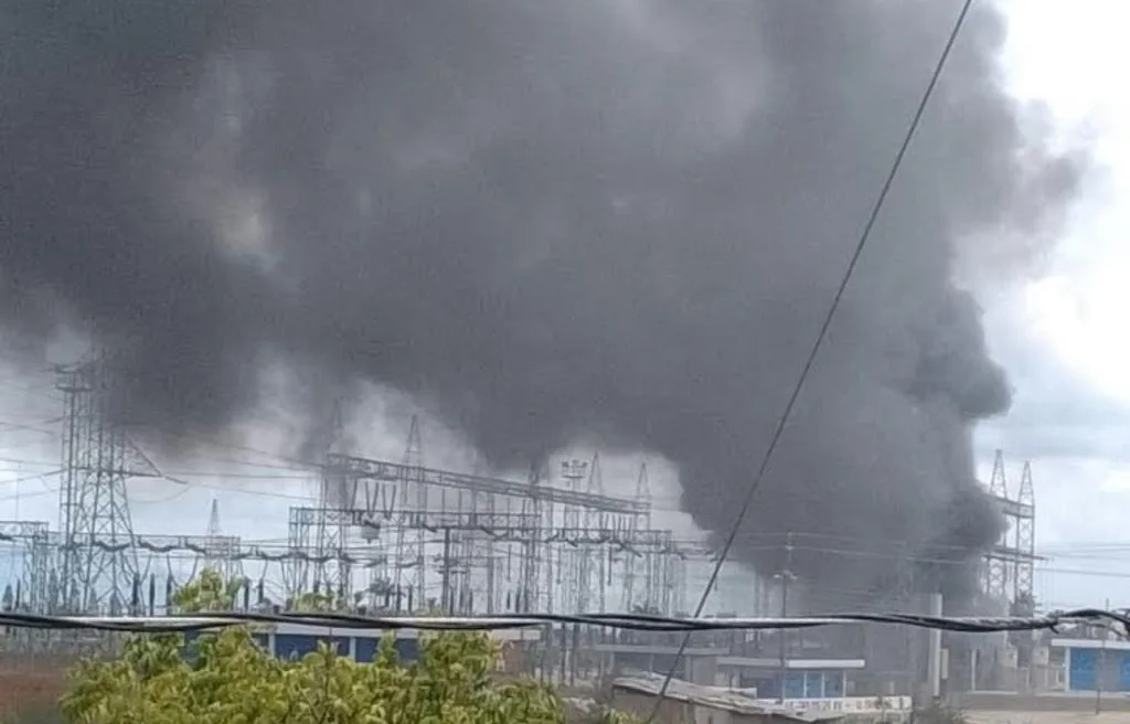 Incendio en la subestación eléctrica El Manzano de Barquisimeto