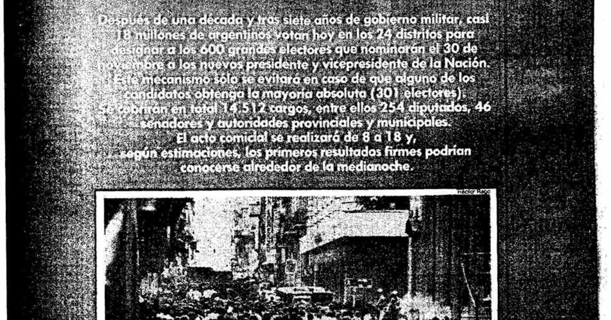 La elección de 1983 marcó el regreso democrático argentino
