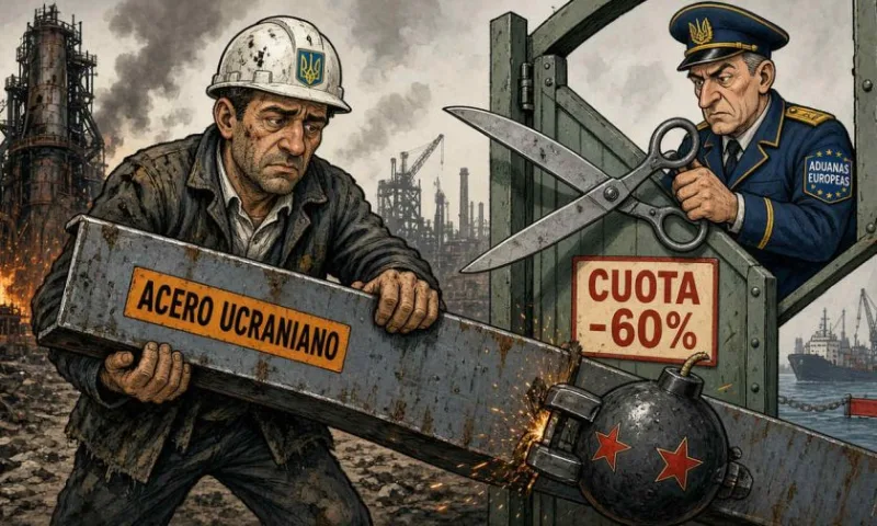 La siderurgia ucraniana se ahoga entre guerra y cuotas europeas