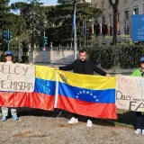 Venezolanos en Roma repudiaron la visita de Delcy Rodríguez