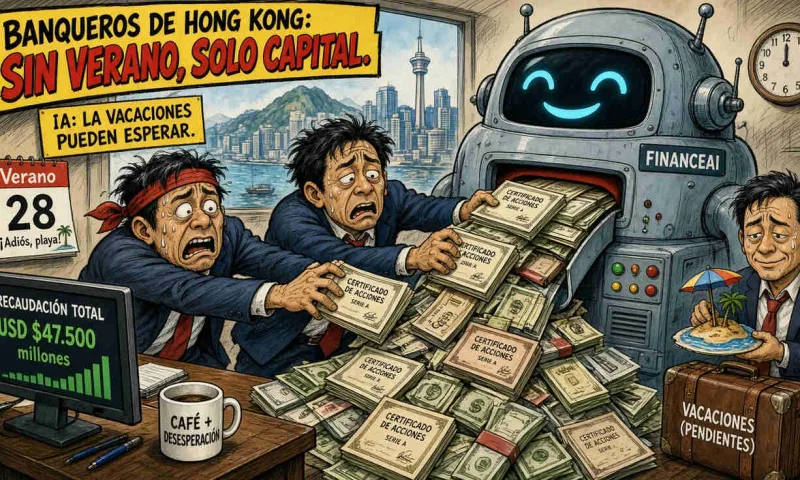 IA impulsa récord trimestral de US$47.500 millones en Hong Kong