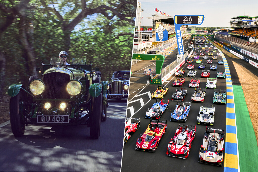 Eddie Hall y el Bentley 4¼ con el que completó solo las 24 Horas de Le Mans en 1950