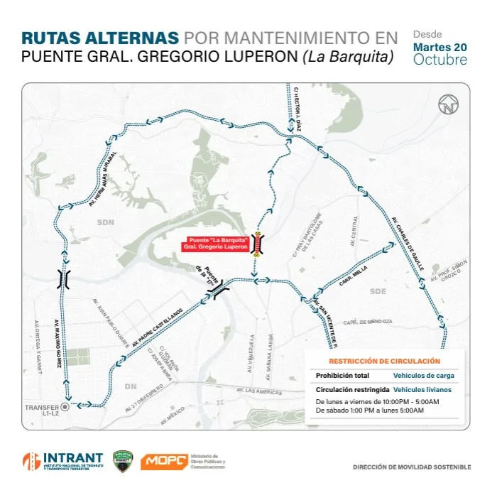 Cierran carriles del puente La Barquita por trabajos preventivos