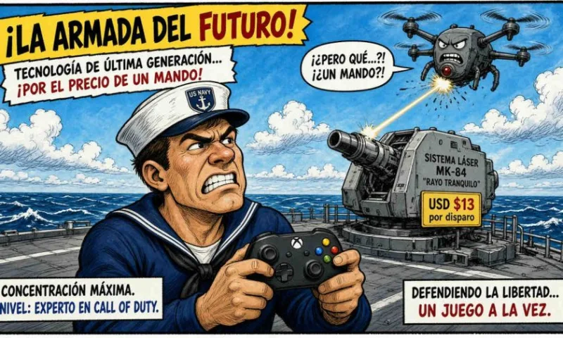 Láseres antidrones de la Marina usarían mandos tipo Xbox