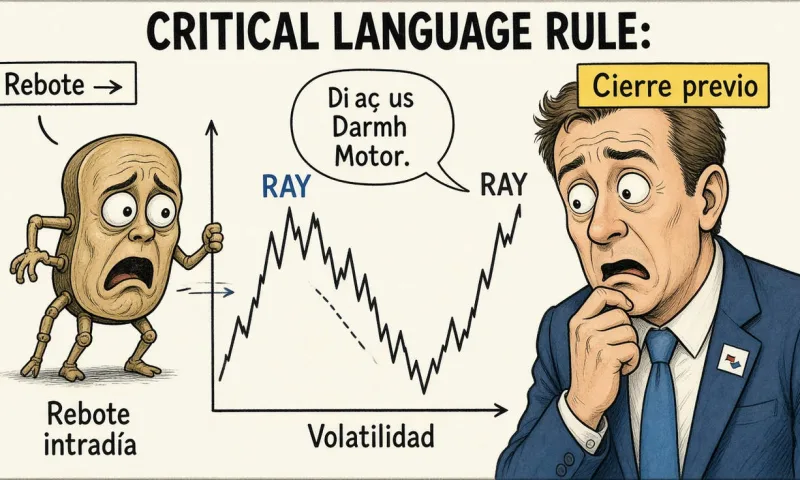 RAY rebota 6,57% en el día, pero no supera el cierre previo