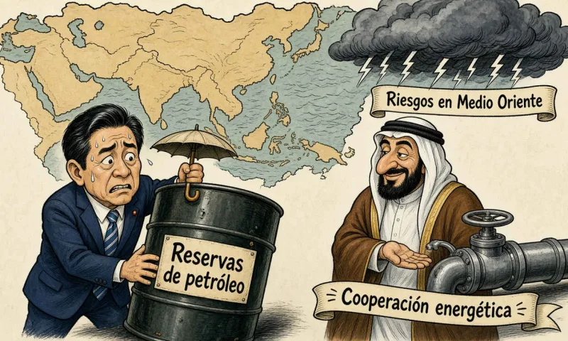 Japón urge más crudo almacenado por tensión en Medio Oriente