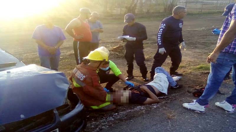 Herido funcionario de la Dgcim por volcamiento de vehículo frente a la planta ULE