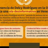 La visita de Delcy Rodríguez a la ONU desató bulos