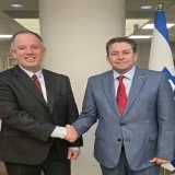 Gustavo Duque junto a Nevo Barchad, de la Embajada de Israel en EE.UU., en Washington
