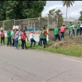 Simulacro de evacuación en el taller educativo de Caroní