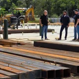 Inspeccionan obra del Complejo Educativo Vicente Salias