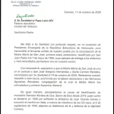 Delcy Rodríguez pide al papa la canonización de Madre María de San