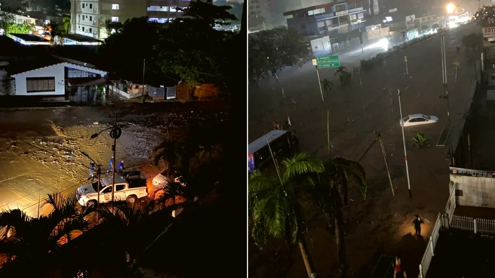 Lluvias dejan inundaciones y deslizamientos en Caracas y La Guaira