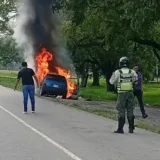 Incendio de vehículo cerró temporalmente la ARC en San Joaquín