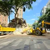Remoción de escombros casi final en el edificio Petunia
