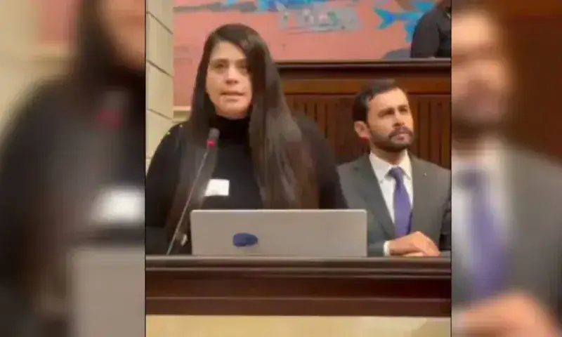 Andreína Baduel expuso en el Congreso de Colombia la situación de presos políticos