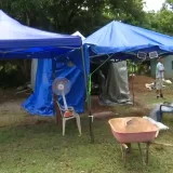 Anciana de Guayabal sigue en una carpa tras el sismo del 9 de octubre