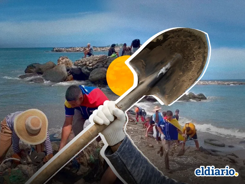 Voluntarios amplían limpieza de cauchos en Playa Escondida, La Guaira
