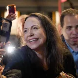 María Corina Machado greeting crowd during Nobel Week 2025 01