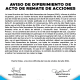 El CIVG aplaza para el 20 de octubre su remate de acciones