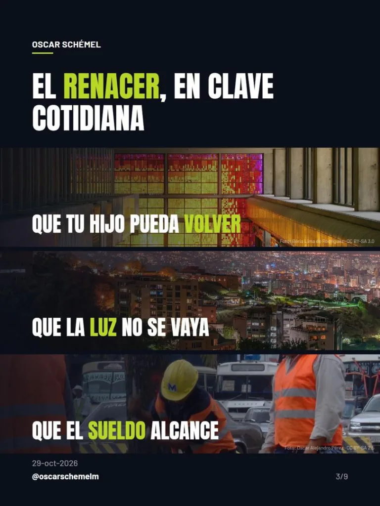 Schémel ve un giro del discurso de Delcy hacia lo cotidiano