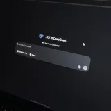 Close-up of an AI chat interface on a laptop screen in a dark setting.