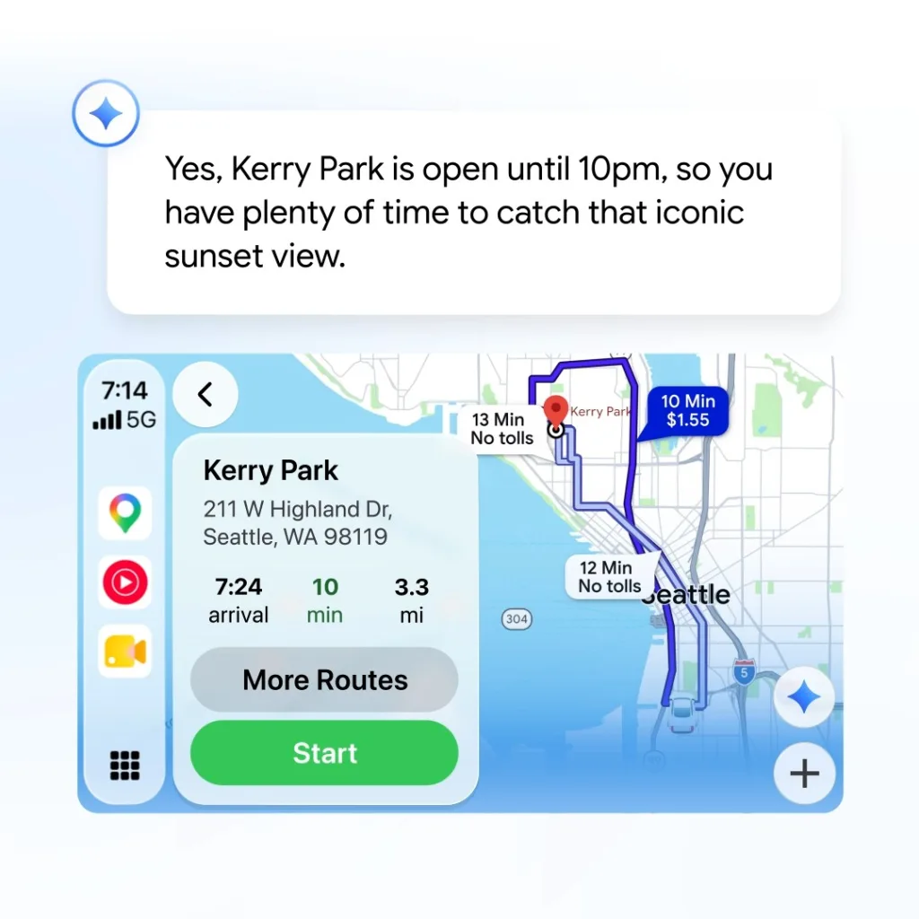 Gemini aterriza en Google Maps para CarPlay con voz natural