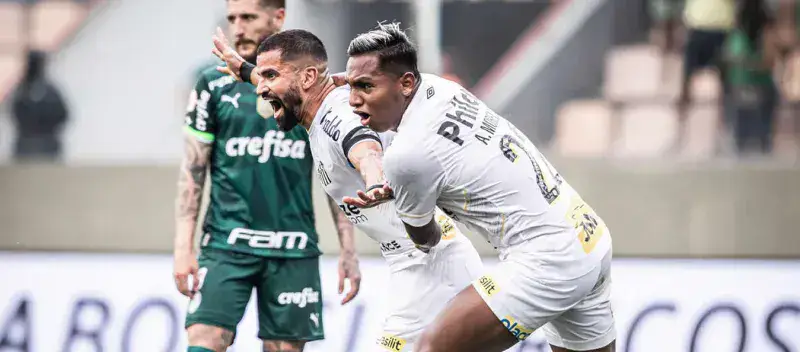 Gol de Tomás Rincón en el triunfo de Santos ante Palmeiras
