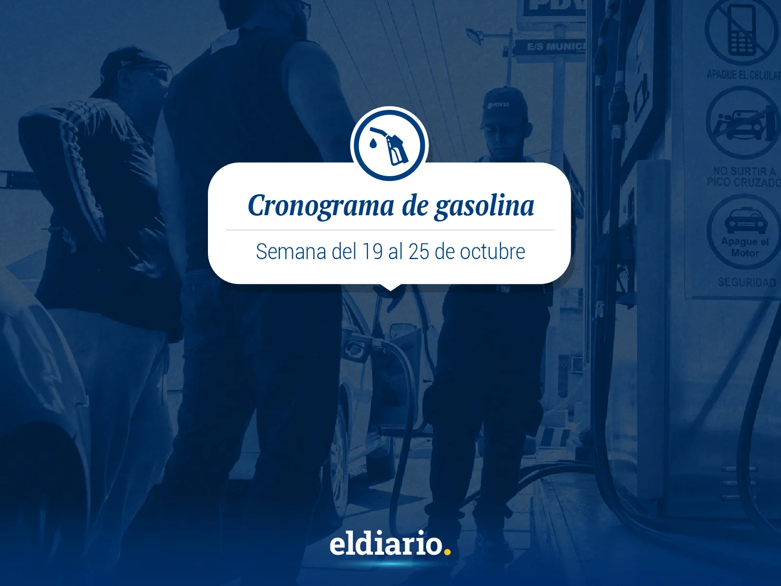 Distribución de gasolina subsidiada: cronograma y pagos 19‑25 oct