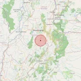 Mapa del epicentro — al suroeste de San Cristóbal