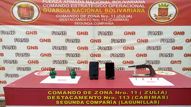 Aprehendidos 2 integrantes del GEDO “El Adriancito” que portaban arma de fuego y artefactos explosivos