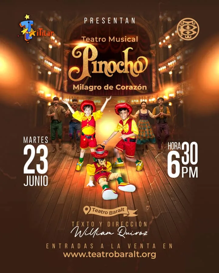 Pinocho: Un milagro del corazón vuelve al Teatro Baralt con doble función