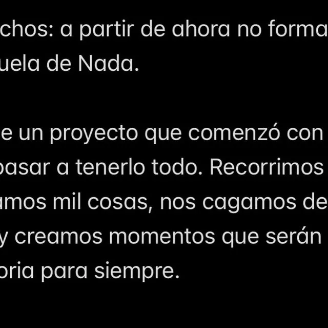 Publicación de Instagram de Nacho Redondo