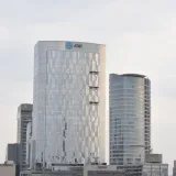 View of iconic skyscrapers in Mexico City, showcasing contemporary architecture.