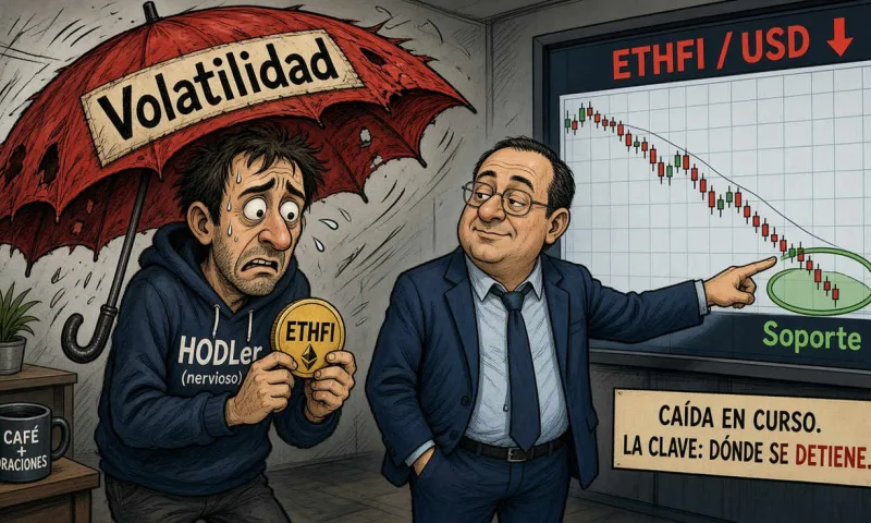 ETHFI retrocede 5,06% y vuelve a presión sobre soportes