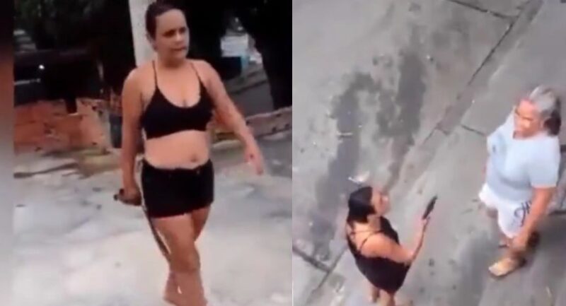 Mujer le cayó a correazos a su vecina de la tercera edad